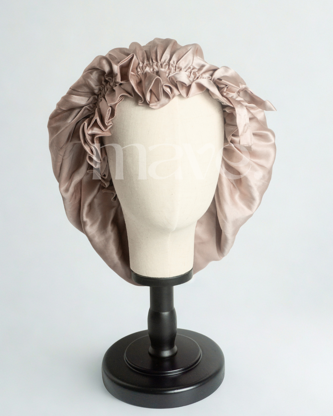 *PRE-ORDER* Oversized Silk Elastic Bonnet  - Blush